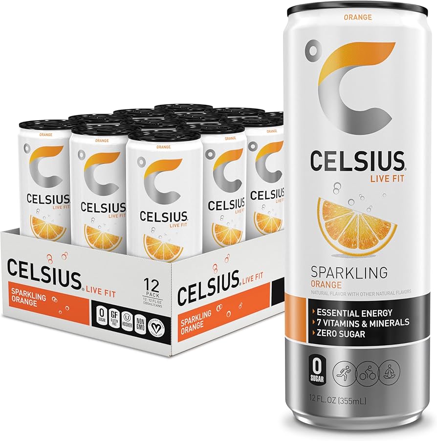 Celsius Energy Drink Sparkling Orange 12 oz